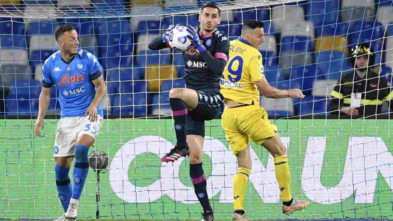 Alex Meret in porta - foto LaPresse