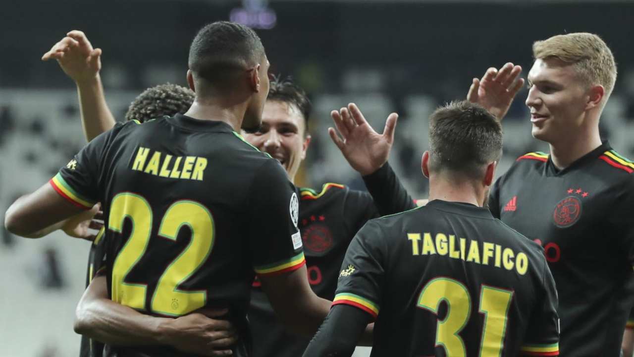 Ajax esulta - foto LaPresse