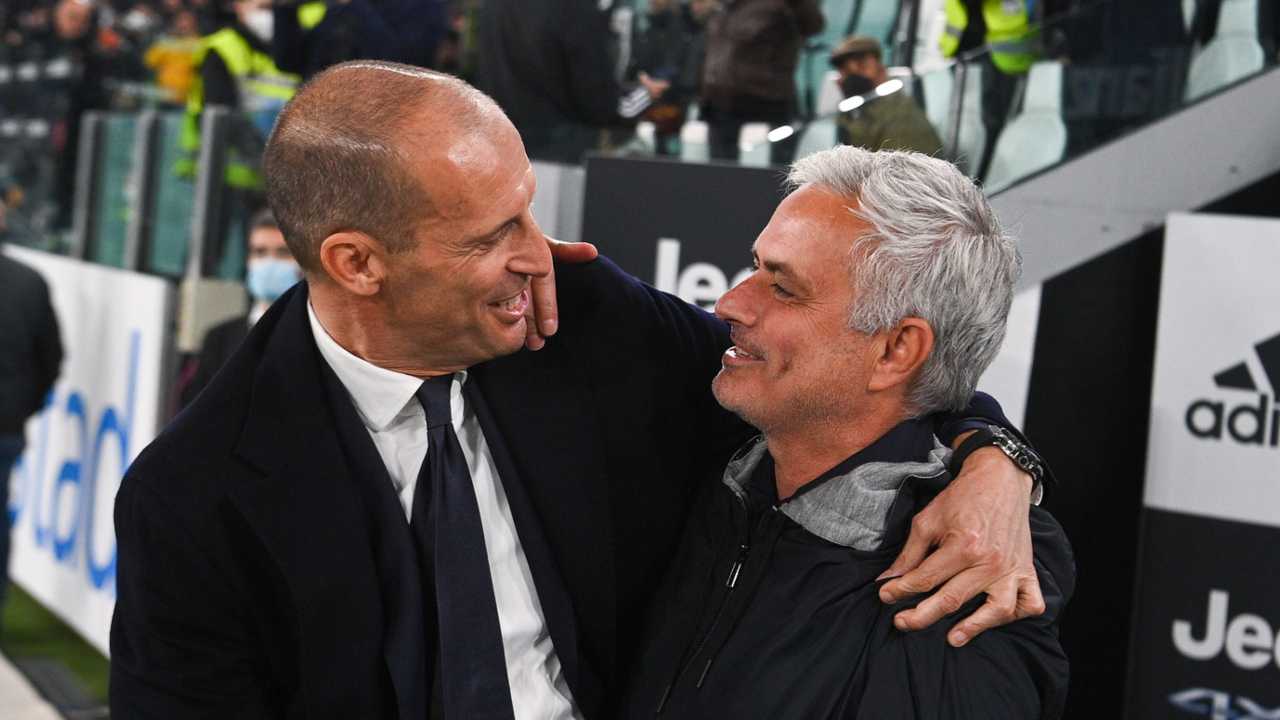 Allegri e Mourinho - foto LaPresse