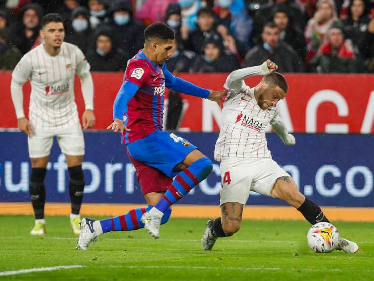 Gomez vs Barcellona - foto LaPresse