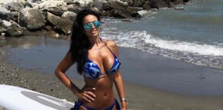 Monica Bertini costume blu