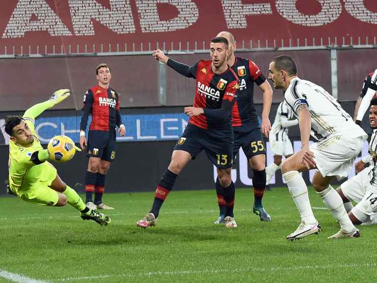 Perin in azione - foto LaPresse