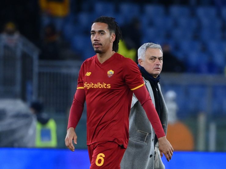 Smalling e Mourinho - foto LaPresse