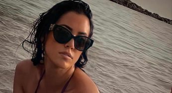 Claudia Ruggeri, calze roventi e trasparenza pericolosa