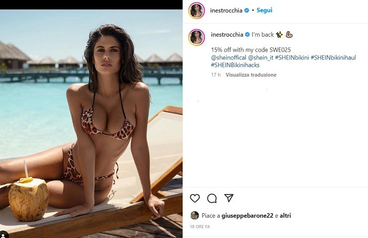 Ines Trocchia, l'estate non è finita: grande ritorno in bikini