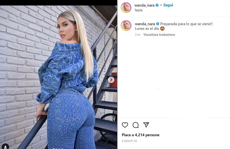 Wanda Nara, il jeans è troppo aderente: lato B devastante - FOTO